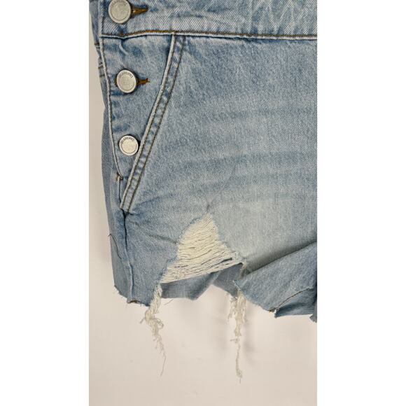 Blank NYC Denim Shortalls Mirror Mirror Womens Size 28 New Overalls Distressed - Picture 6 of 14